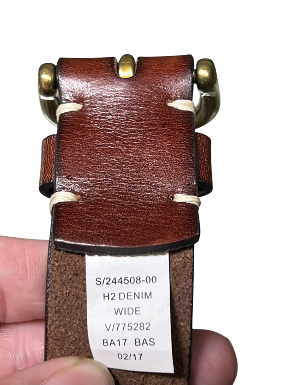 Banana Republic women’s brown 1.25” wide belt with aged gold buckle - Picture 9 of 9